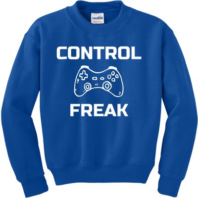 Control Freak Funny Gamer Vintage Nerd Video Games Cute Gift Kids Sweatshirt