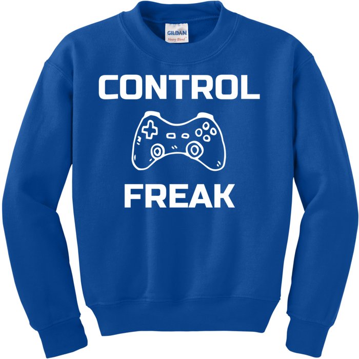 Control Freak Funny Gamer Vintage Nerd Video Games Cute Gift Kids Sweatshirt