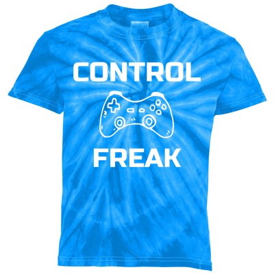 Control Freak Funny Gamer Vintage Nerd Video Games Cute Gift Kids Tie-Dye T-Shirt