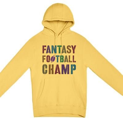 Cute Fantasy Football Champ Legend Husband Dad King Drafting Premium Pullover Hoodie