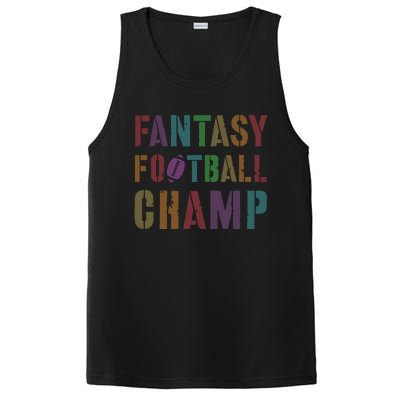 Cute Fantasy Football Champ Legend Husband Dad King Drafting PosiCharge Competitor Tank