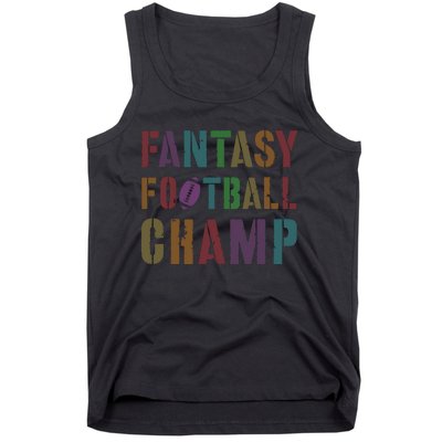 Cute Fantasy Football Champ Legend Husband Dad King Drafting Tank Top