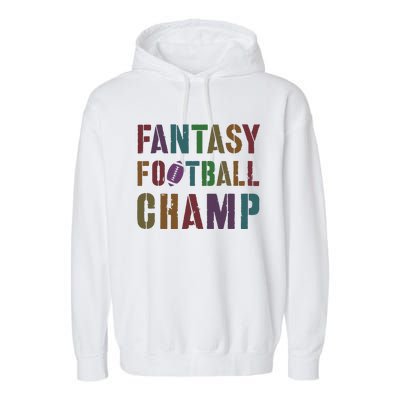 Cute Fantasy Football Champ Legend Husband Dad King Drafting Garment-Dyed Fleece Hoodie