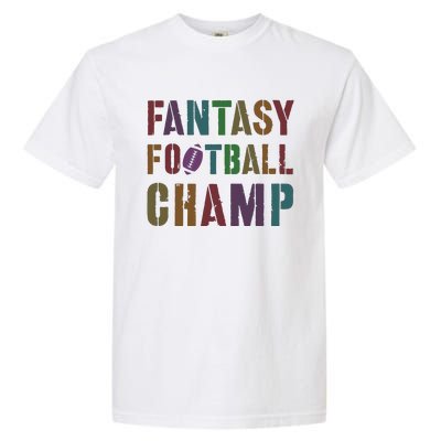 Cute Fantasy Football Champ Legend Husband Dad King Drafting Garment-Dyed Heavyweight T-Shirt