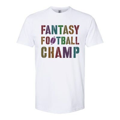 Cute Fantasy Football Champ Legend Husband Dad King Drafting Softstyle CVC T-Shirt