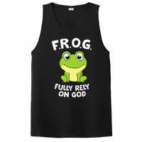 Cute Frog Fully Rely On God Christian Frog PosiCharge Competitor Tank