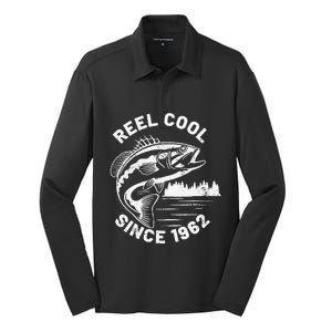 Cute Funny Fishing Pun Reel Cool Since 1962 Birthday Silk Touch Performance Long Sleeve Polo