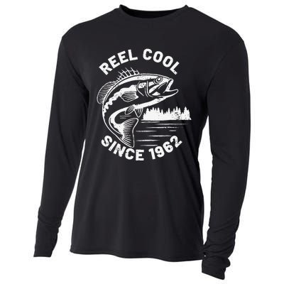 Cute Funny Fishing Pun Reel Cool Since 1962 Birthday Cooling Performance Long Sleeve Crew