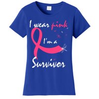 Cancer Free Funny Gift I Wear Pink Breast Cancer Survivor Funny Gift Women's T-Shirt