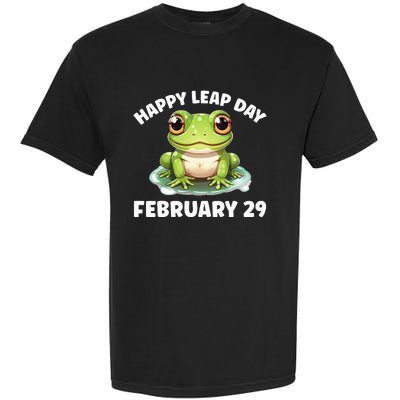 Cute Frog February 29th Leap Day 2024 Garment-Dyed Heavyweight T-Shirt