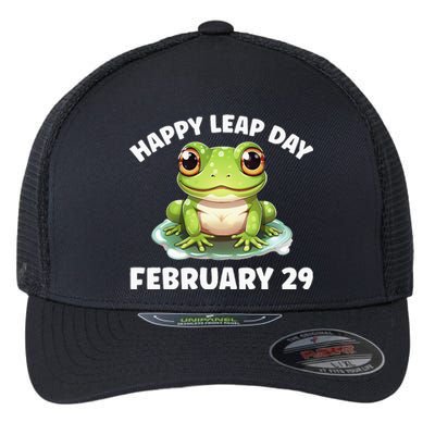 Cute Frog February 29th Leap Day 2024 Flexfit Unipanel Trucker Cap