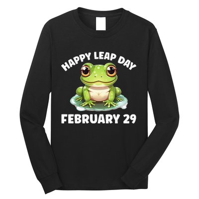 Cute Frog February 29th Leap Day 2024 Long Sleeve Shirt