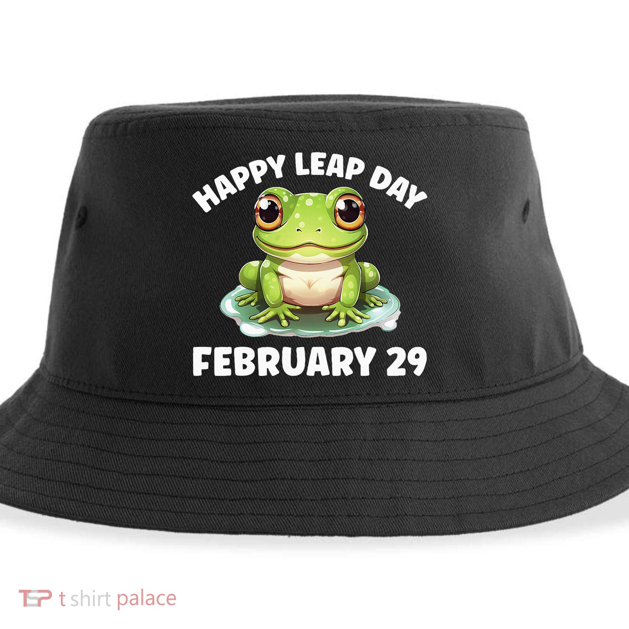 Cute Frog February 29th Leap Day 2024 Sustainable Bucket Hat