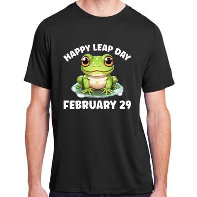 Cute Frog February 29th Leap Day 2024 Adult ChromaSoft Performance T-Shirt