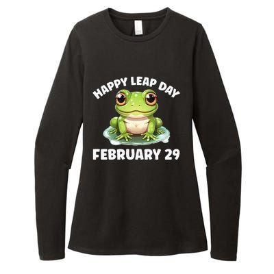 Cute Frog February 29th Leap Day 2024 Womens CVC Long Sleeve Shirt