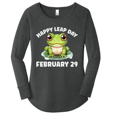 Cute Frog February 29th Leap Day 2024 Women's Perfect Tri Tunic Long Sleeve Shirt