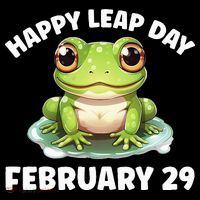 Cute Frog February 29th Leap Day 2024 Flatbill Hat
