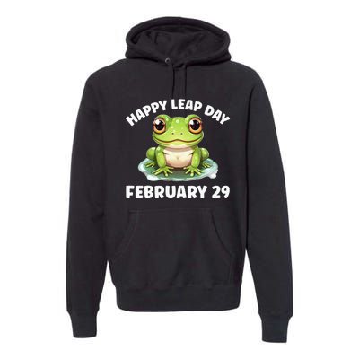 Cute Frog February 29th Leap Day 2024 Premium Hoodie