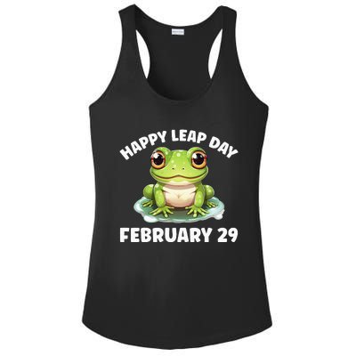 Cute Frog February 29th Leap Day 2024 Ladies PosiCharge Competitor Racerback Tank