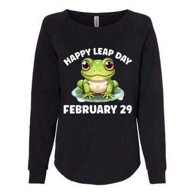 Cute Frog February 29th Leap Day 2024 Womens California Wash Sweatshirt