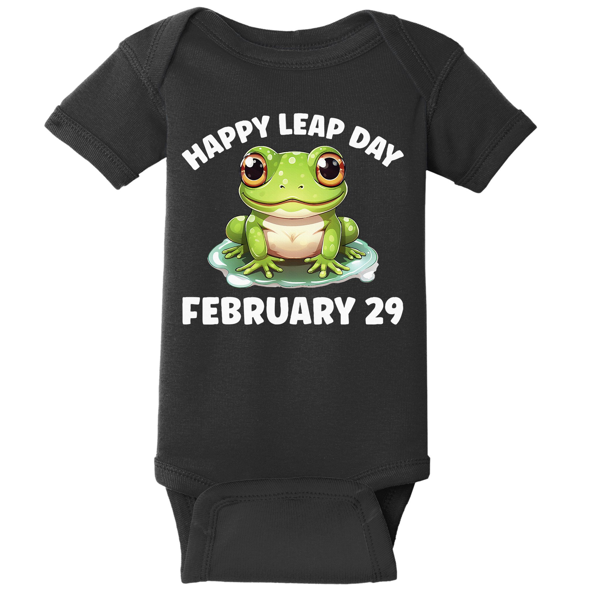 Cute Frog February 29th Leap Day 2024 Baby Bodysuit