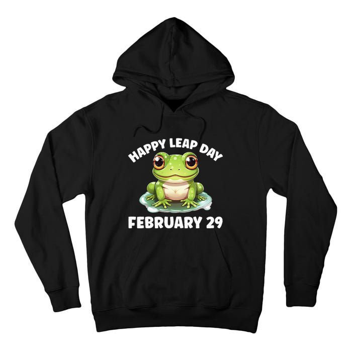 Cute Frog February 29th Leap Day 2024 Tall Hoodie