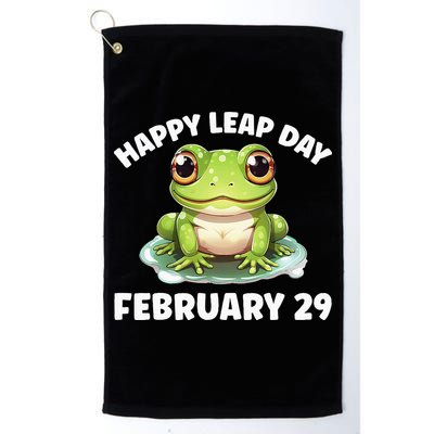 Cute Frog February 29th Leap Day 2024 Golf Towel