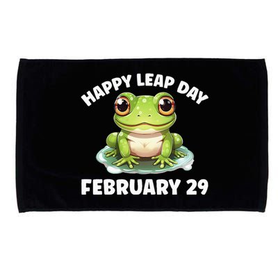 Cute Frog February 29th Leap Day 2024 Microfiber Hand Towel