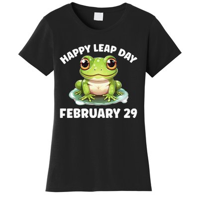 Cute Frog February 29th Leap Day 2024 Women's T-Shirt