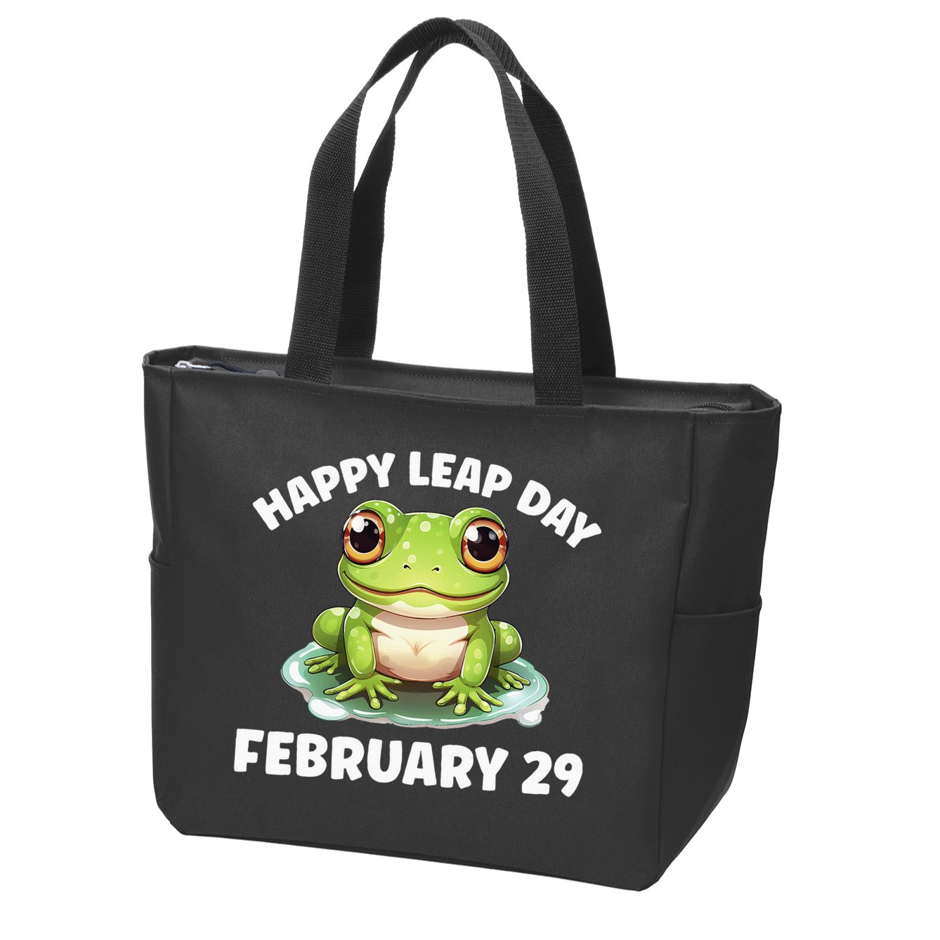 Cute Frog February 29th Leap Day 2024 Zip Tote Bag