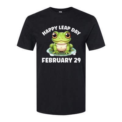 Cute Frog February 29th Leap Day 2024 Softstyle CVC T-Shirt