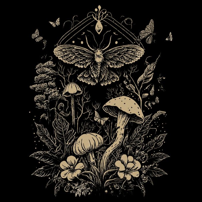 Cute Fairycore Floral Moth Aesthetic Doggie Tank