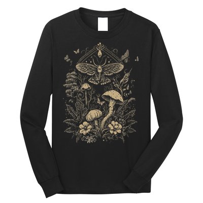 Cute Fairycore Floral Moth Aesthetic Long Sleeve Shirt