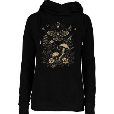 Cute Fairycore Floral Moth Aesthetic Womens Funnel Neck Pullover Hood