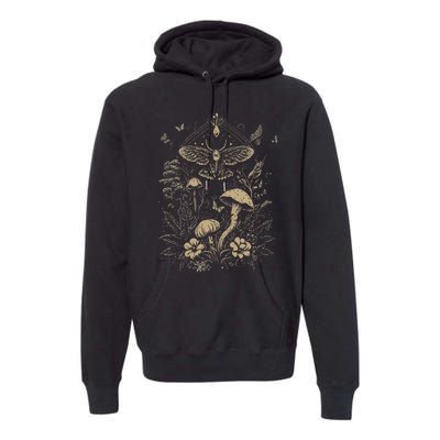 Cute Fairycore Floral Moth Aesthetic Premium Hoodie