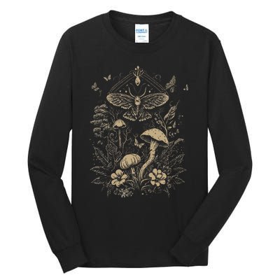 Cute Fairycore Floral Moth Aesthetic Tall Long Sleeve T-Shirt