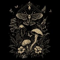 Cute Fairycore Floral Moth Aesthetic Womens Tank Top