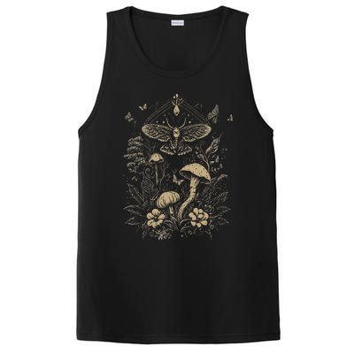 Cute Fairycore Floral Moth Aesthetic PosiCharge Competitor Tank