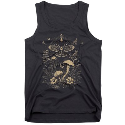 Cute Fairycore Floral Moth Aesthetic Tank Top