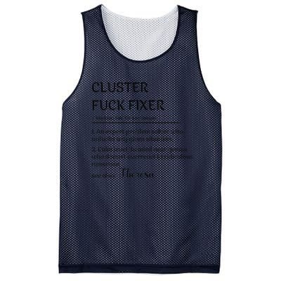 Cluster Fck Fixer Definition Expert Problem Solver Mesh Reversible Basketball Jersey Tank