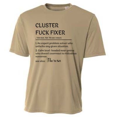 Cluster Fck Fixer Definition Expert Problem Solver Cooling Performance Crew T-Shirt