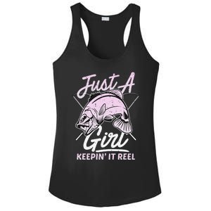 cute fishing funny keeping it reel wo purple pink Ladies PosiCharge Competitor Racerback Tank