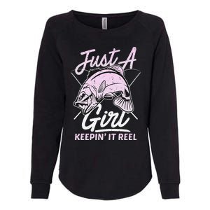 cute fishing funny keeping it reel wo purple pink Womens California Wash Sweatshirt