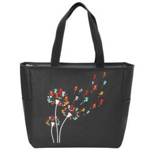 Cats Flower Fly Dandelion Zip Tote Bag