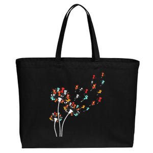 Cats Flower Fly Dandelion Cotton Canvas Jumbo Tote