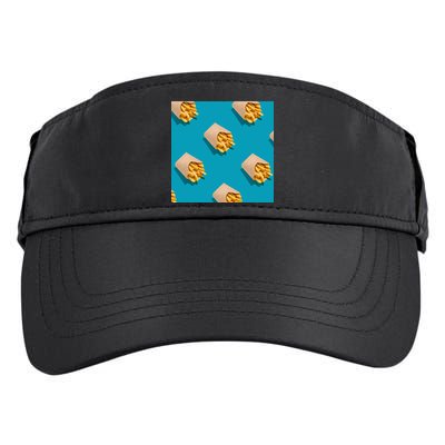 Cute Funny French Fry Fries Pastern Adult Drive Performance Visor