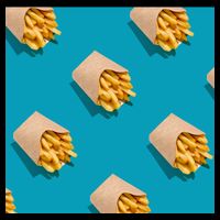 Cute Funny French Fry Fries Pastern Poster