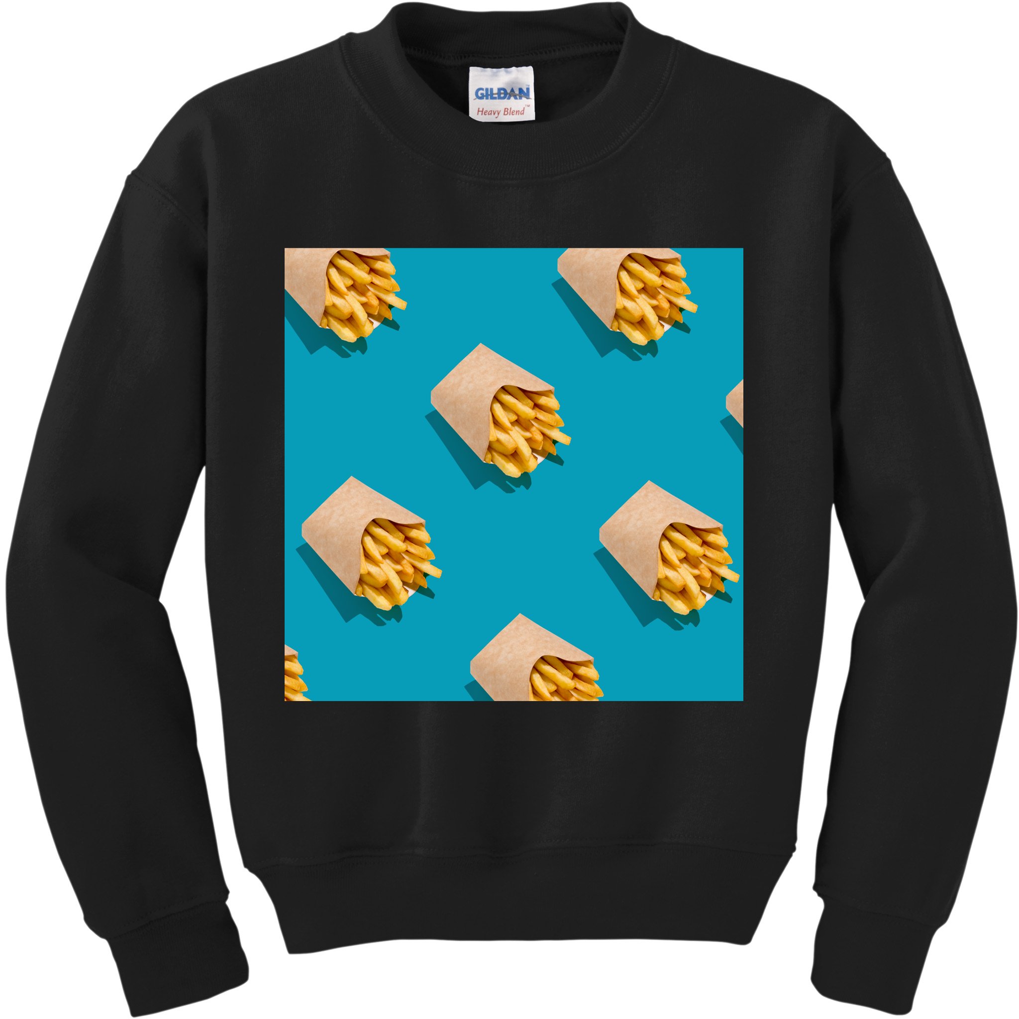 Cute Funny French Fry Fries Pastern Kids Sweatshirt