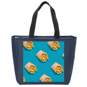 Cute Funny French Fry Fries Pastern Zip Tote Bag