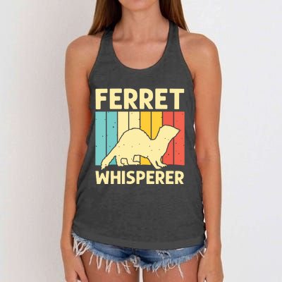 Cool Ferret For Men Women Animal Lover Ferret Owner Rodent Women's Knotted Racerback Tank